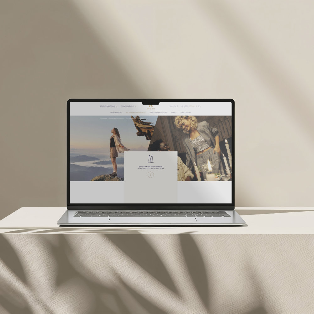 Mock-up de reproduction de page marque pour accor sur contentful