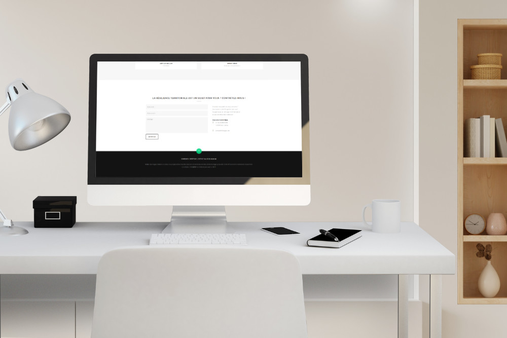 Mockup de la section contact du site de Changeo